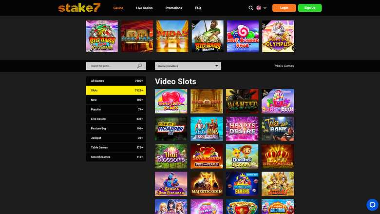 Jeux sur ordinateur de Stake7 Casino