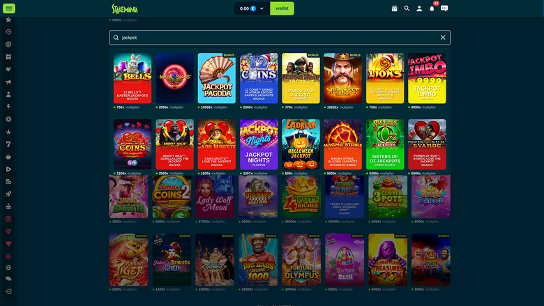 StakeMania Casino Desktop Jackpot