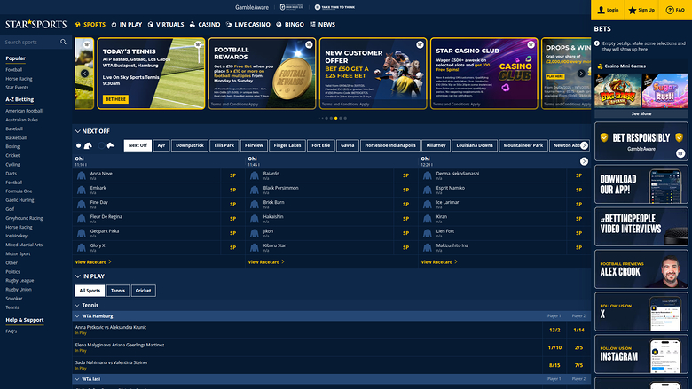 Sports de bureau de StarSports Casino