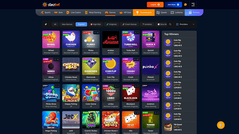 Игры для ПК в казино Starzbet