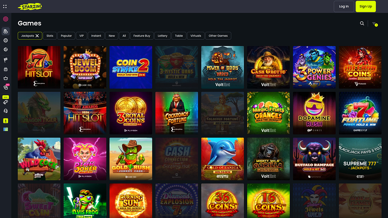 Starzino Casino Desktop Jackpot