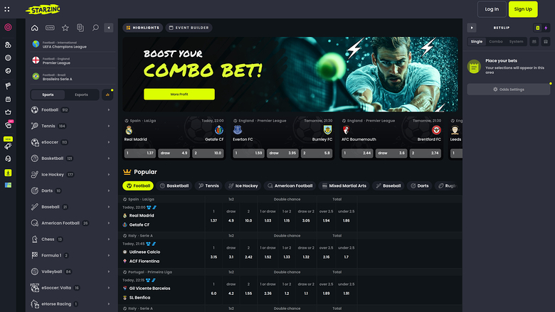 Starzino Casino Desktop Sport