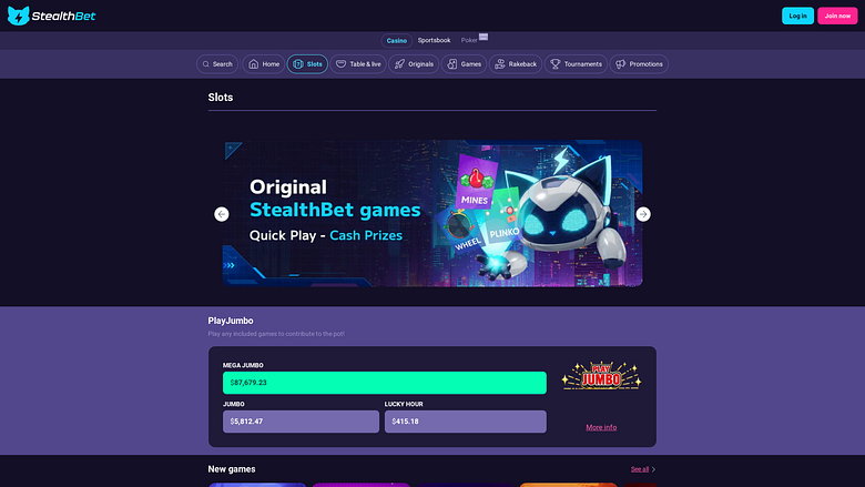 Screenshot del gioco StealthBet Casino