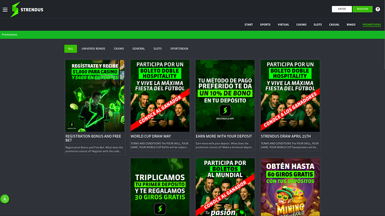 Promotions Strendus Casino sur ordinateur
