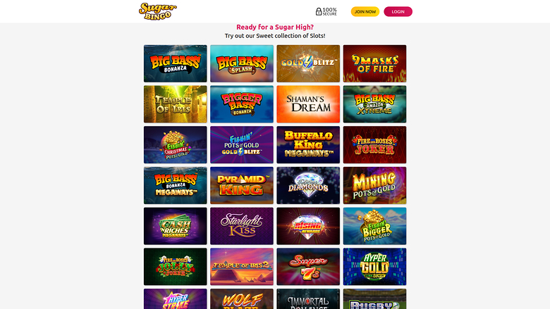 Sugar Bingo Casino Desktop-Spiele