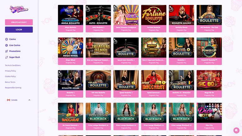 Crupier en vivo de escritorio de Sugar Casino