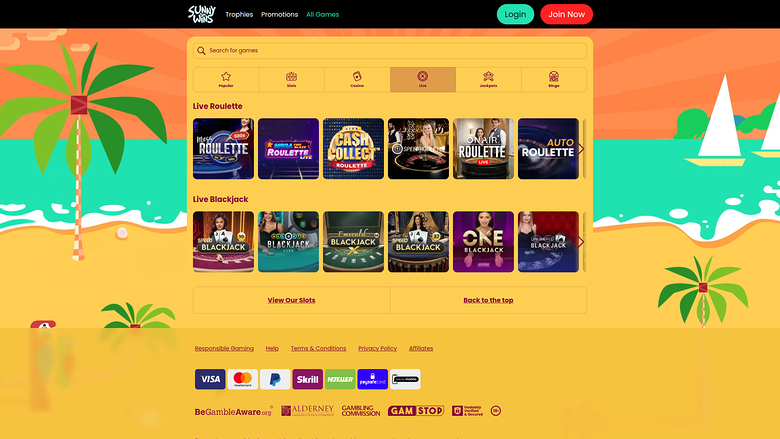 Live-дилер для настольной версии Sunny Wins