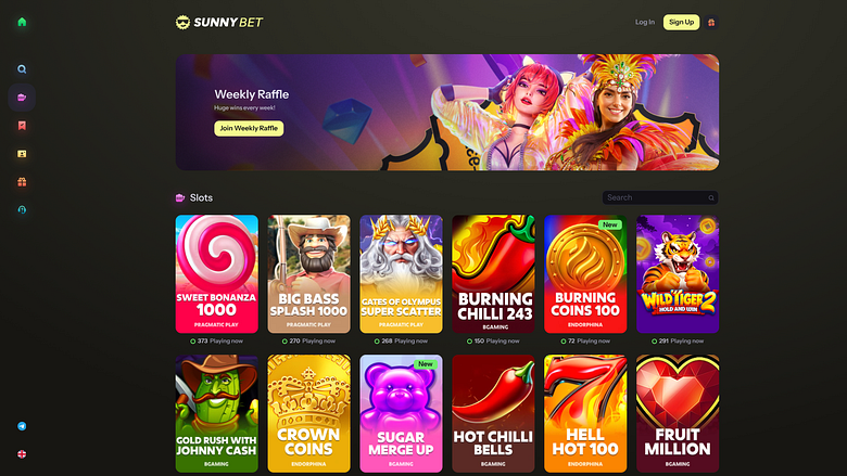 Jeux de casino SunnyBet sur ordinateur