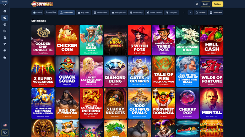Giochi per computer del casinò Supacasi