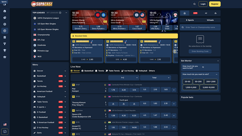 Supacasi Casino Desktop Sports Betting