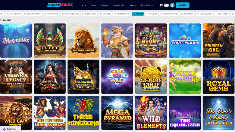 Jackpot desktop di Superbahis