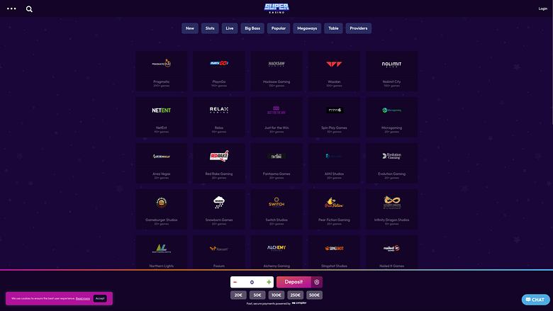 Développeurs du jeu de casino Superkasino pour ordinateur