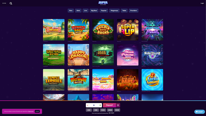 Jeux de casino Superkasino pour ordinateur