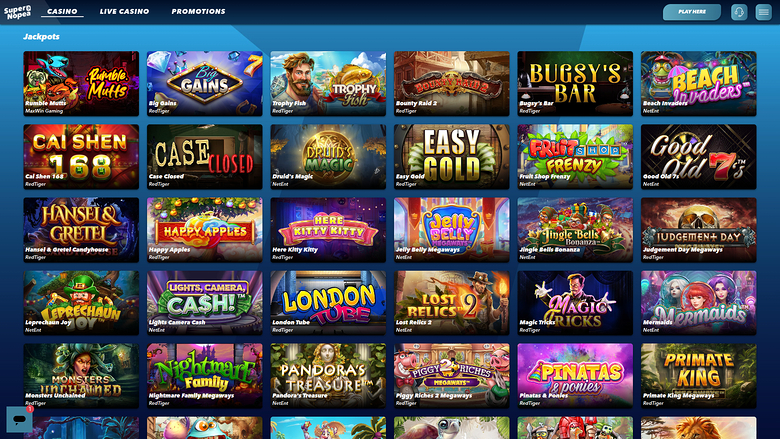 Jackpot de bureau de SuperNopea Casino