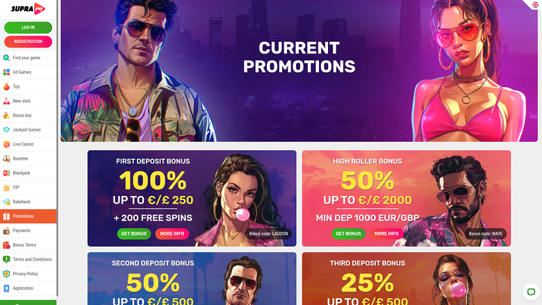 Десктопные акции SupraPlay Casino