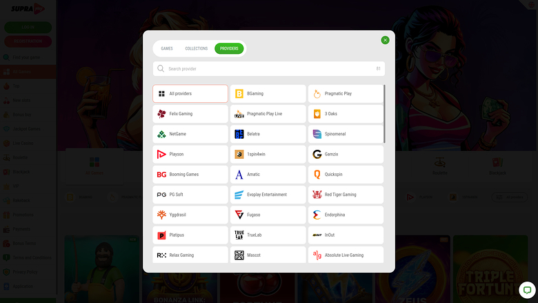 Разработчики десктопных игр SupraPlay Casino