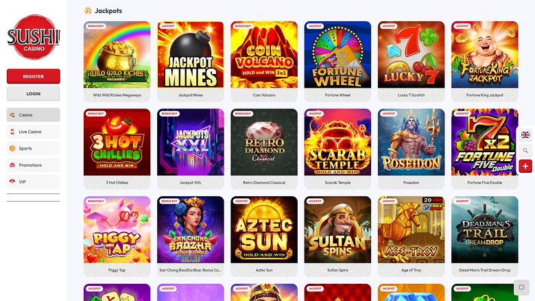 Jackpot de bureau de Sushi Casino