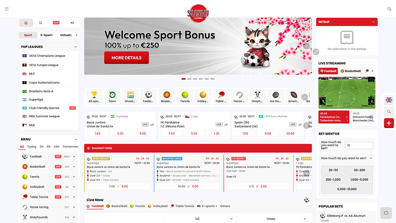 Sports de bureau de Sushi Casino
