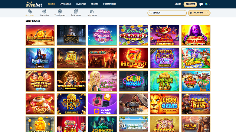 Svenbet Casino Desktop Games