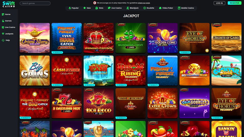 Jackpot de bureau de Swift Casino