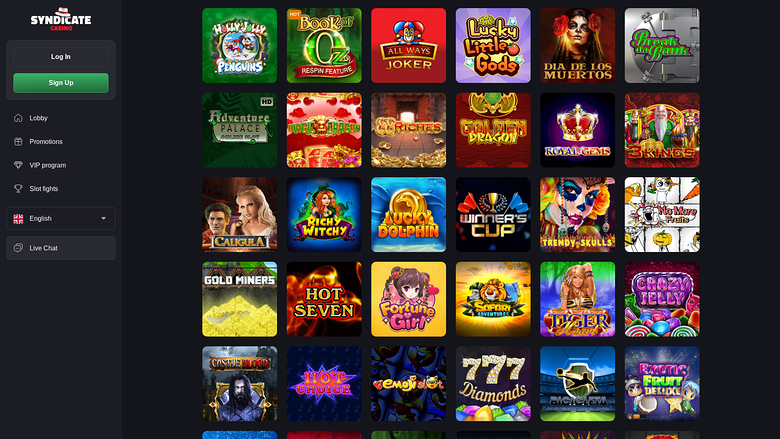 Jeux sur ordinateur de Syndicate Casino