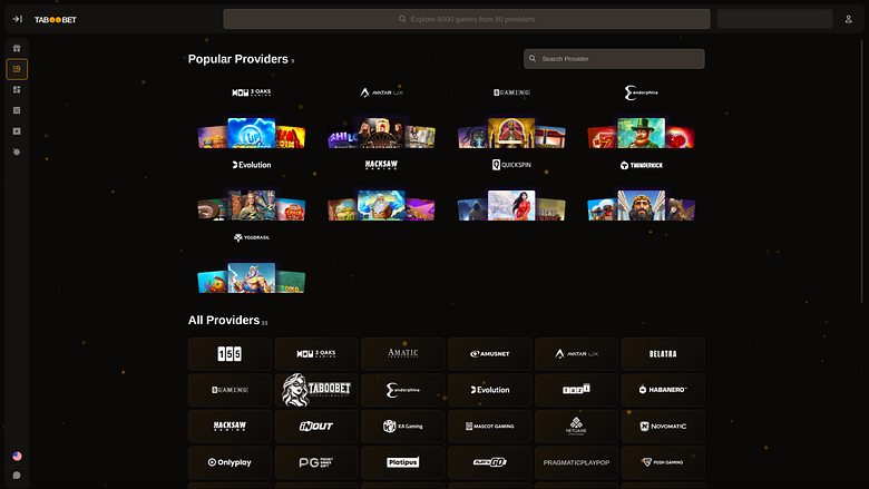 Entwickler von TabooBet Casino Desktop-Spielen