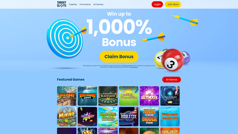 Target Slots Desktop Homepage