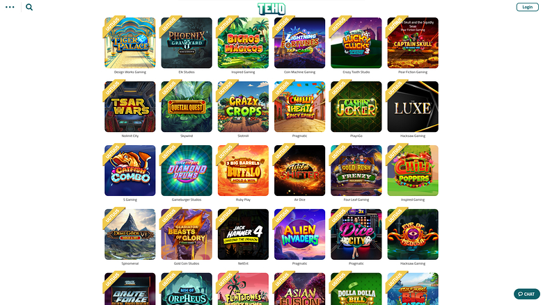 Nuevos juegos de escritorio de Teho Kasino