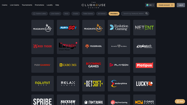 Développeurs de jeux de bureau de The Club House Casino