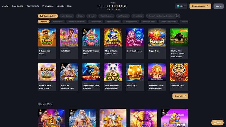 Jeux de bureau de The Club House Casino