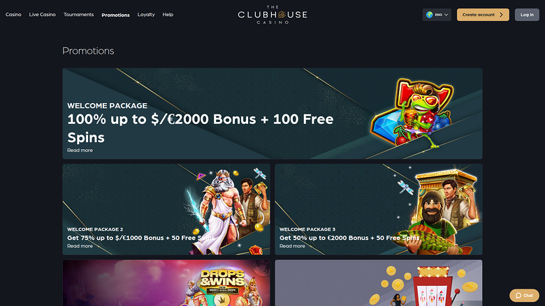 Promotions de bureau de The Club House Casino