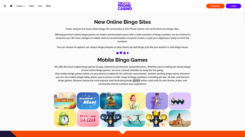 Казино The Phone настольное бинго