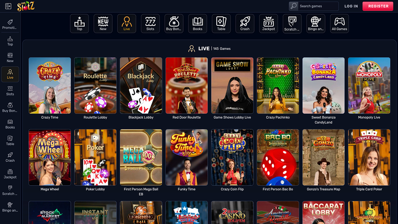 Der Desktop-Live-Dealer von TheSlotz Casino