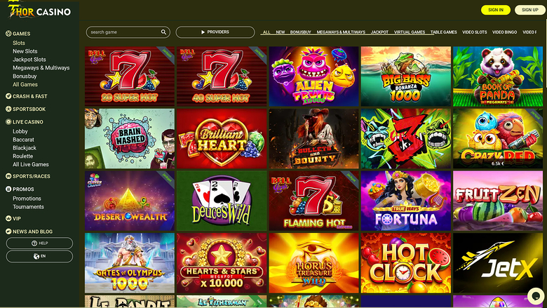 Jeux de bureau de Thor Casino