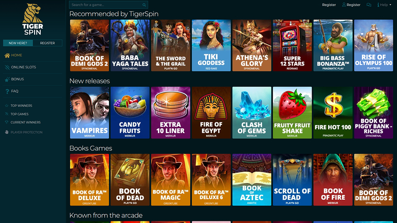 Giochi desktop di TigerSpin Casino