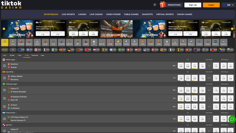 TikTok Casino Sports de bureau