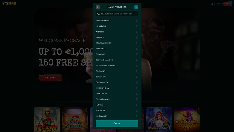 Développeurs de jeux TonySpins Casino