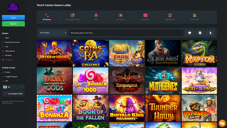 Giochi desktop di Touch Casino