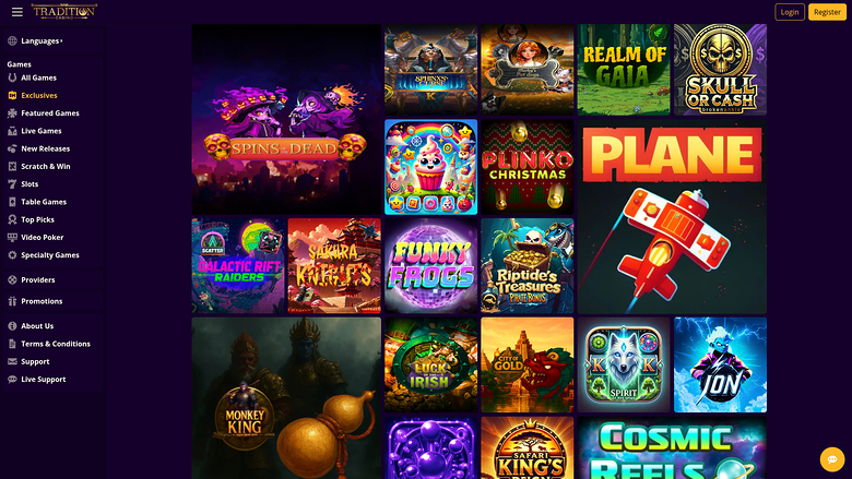 Exclusivités de bureau de Tournaverse Casino