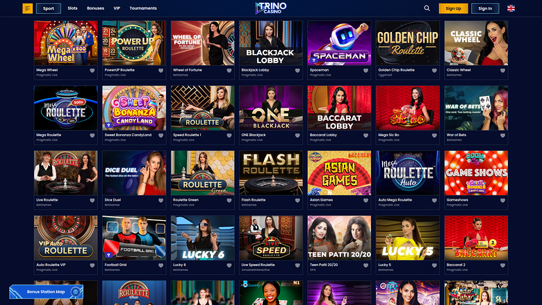 Croupier en direct de bureau de Trino Casino