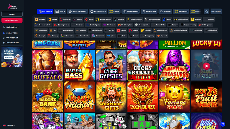 Croupier en direct de bureau de Trips Casino