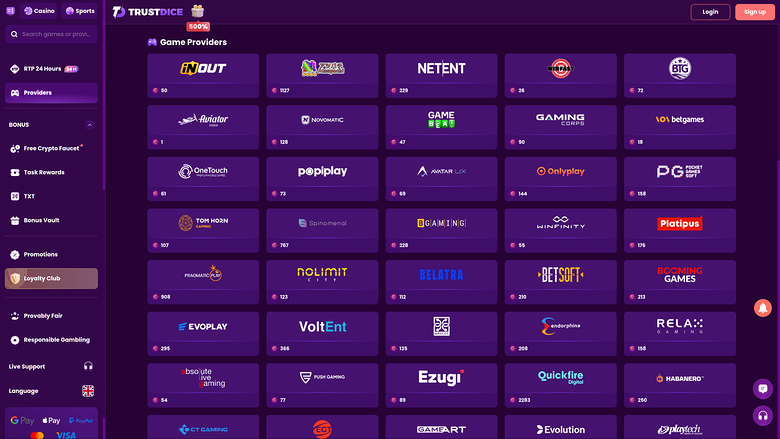 TrustDice Casino Desktop Game Developers