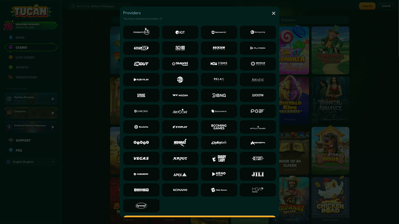 Développeurs de jeux de bureau Tucan Casino