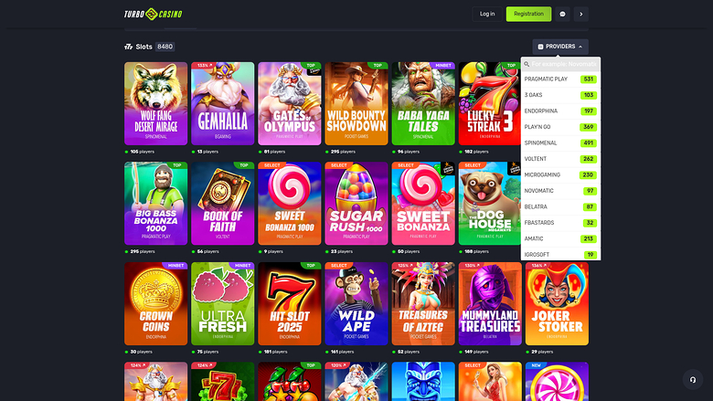 Turbo Casino Desktop-Spieleentwickler