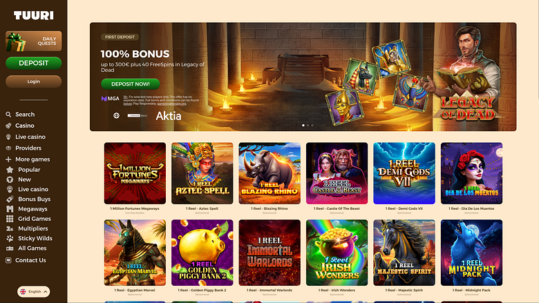 Tour Casino Desktop-Spiele
