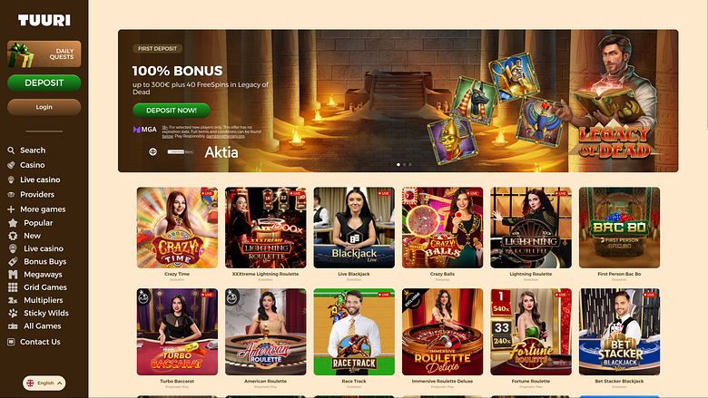 Tour Casino Desktop Live Dealer