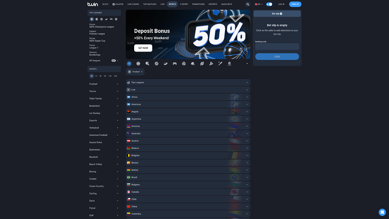 Sports de bureau de Twin Casino