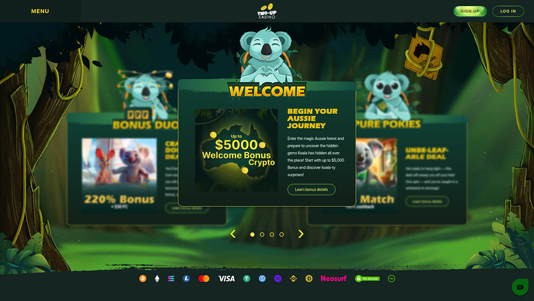 Promotions de bureau de Two Up Casino