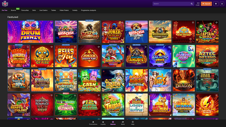 Jeux de bureau de UK Club Casino