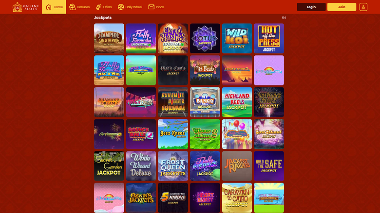 Jackpot sur ordinateur de UK Online Slots